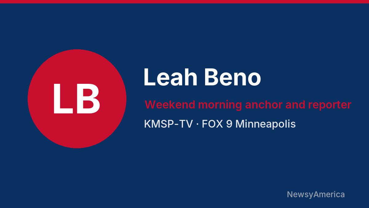 Leah Beno – KMSP-TV, Minneapolis