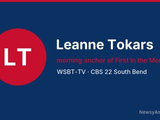 Leanne Tokars, morning anchor of First in the Morning, WSBT-TV