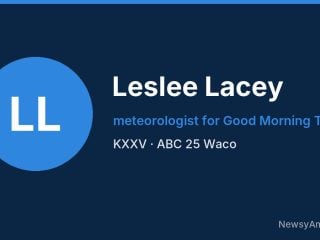 Leslee Lacey, meteorologist for Good Morning Texas, KXXV