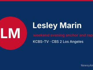 Lesley Marin, weekend evening anchor and reporter, KCBS-TV