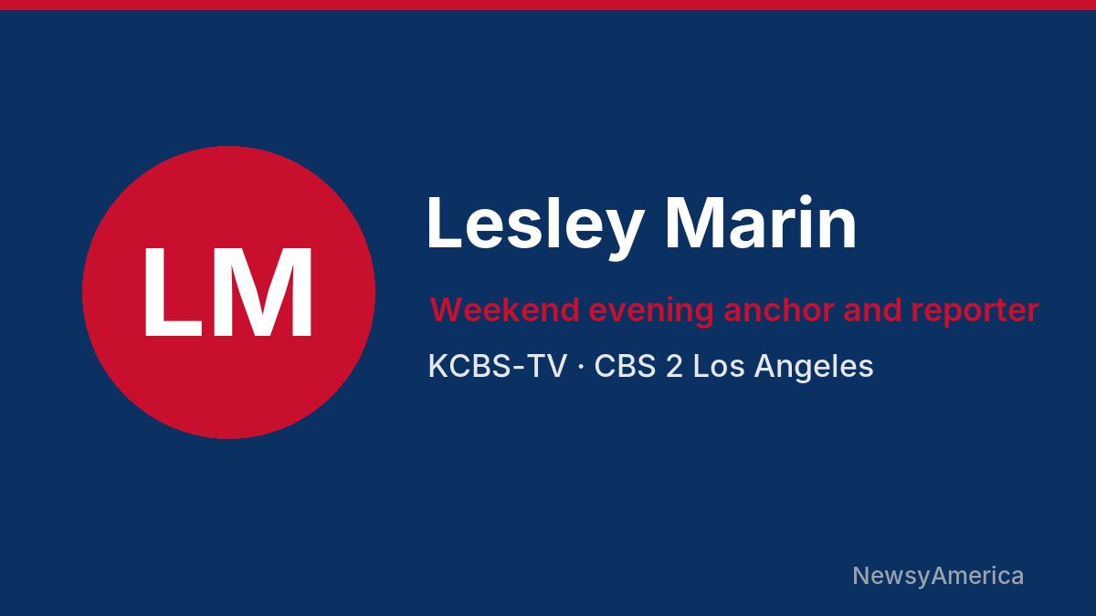 Lesley Marin – KCBS-TV, Los Angeles