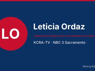 Leticia Ordaz, weekend morning anchor and weekday morning reporter, KCRA-TV