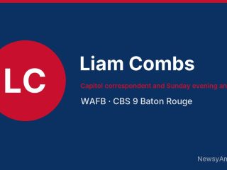 Liam Combs, Capitol correspondent and Sunday evening anchor, WAFB