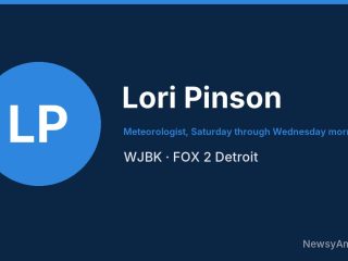 Lori Pinson, Meteorologist, Saturday through Wednesday mornings, WJBK