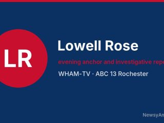 Lowell Rose, evening anchor and investigative reporter, WHAM-TV
