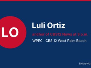 Luli Ortiz, anchor of CBS12 News at 3 p.m., WPEC