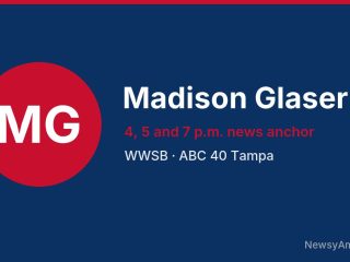 Madison Glaser, 4, 5 and 7 p.m. news anchor, WWSB