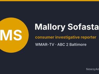 Mallory Sofastaii, consumer investigative reporter, WMAR-TV