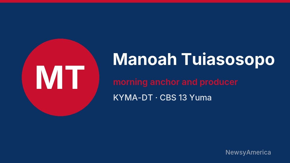 Manoah Tuiasosopo – KYMA-DT, Yuma