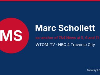 Marc Schollett, co-anchor of 7&4 News at 5, 6 and 11 p.m., WTOM-TV