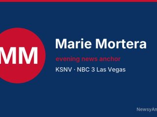Marie Mortera, evening news anchor, KSNV