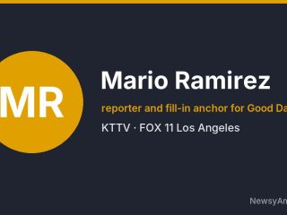 Mario Ramirez, reporter and fill-in anchor for Good Day LA, KTTV
