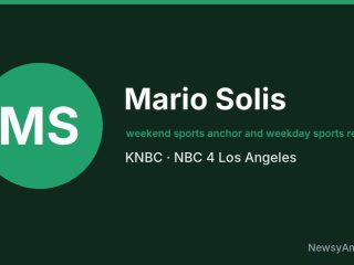 Mario Solis, weekend sports anchor and weekday sports reporter, KNBC