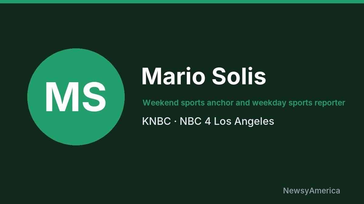 Mario Solis – KNBC, Los Angeles
