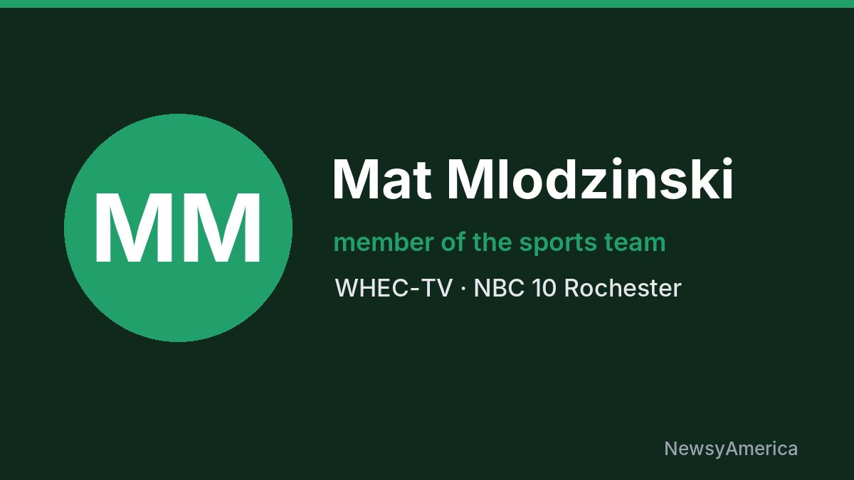 Mat Mlodzinski – WHEC-TV, Rochester
