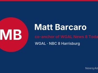 Matt Barcaro, co-anchor of WGAL News 8 Today, WGAL