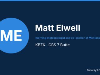 Matt Elwell, morning meteorologist and co-anchor of Montana This Morning, KBZK
