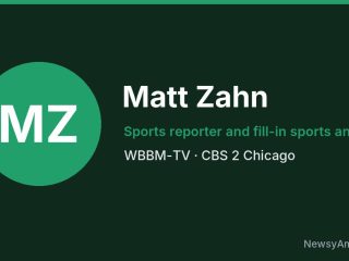 Matt Zahn, Sports reporter and fill-in sports anchor, WBBM-TV