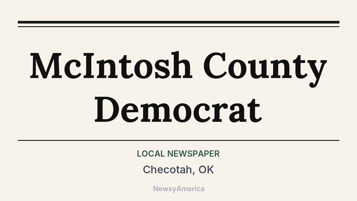McIntosh County Democrat – Checotah, OK