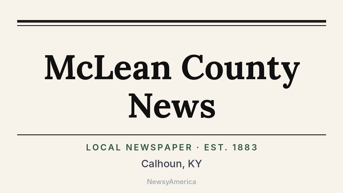 McLean County News – Calhoun, KY