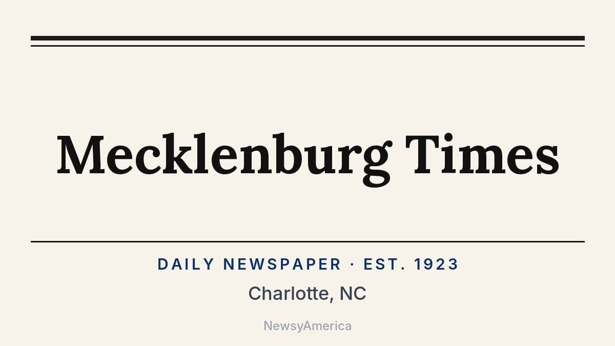 Mecklenburg Times – Charlotte, NC