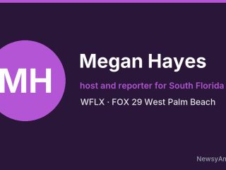 Megan Hayes, host and reporter for South Florida Daily, WFLX