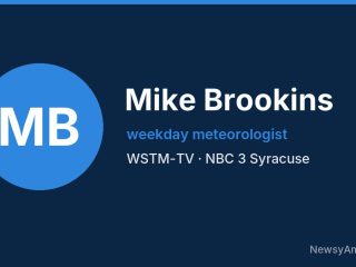 Mike Brookins, weekday meteorologist, WSTM-TV