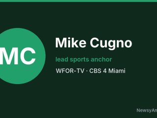 Mike Cugno, lead sports anchor, WFOR-TV