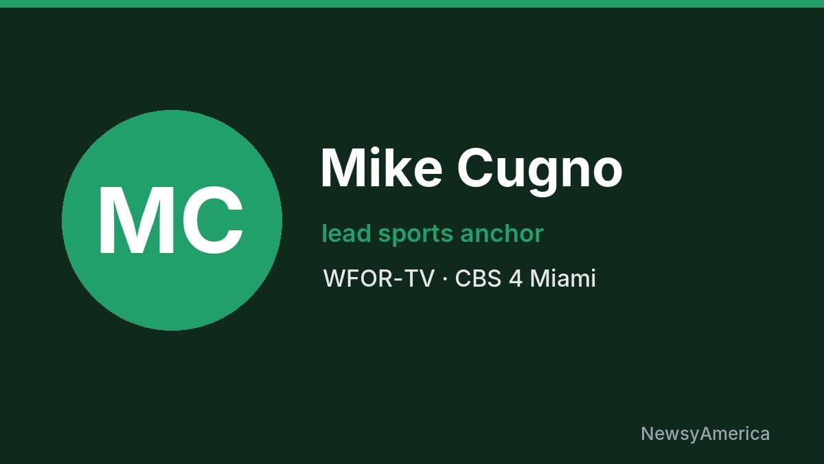 Mike Cugno – WFOR-TV, Miami