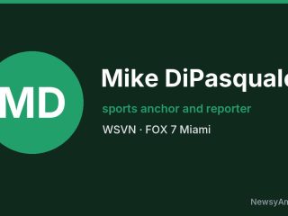 Mike DiPasquale, sports anchor and reporter, WSVN