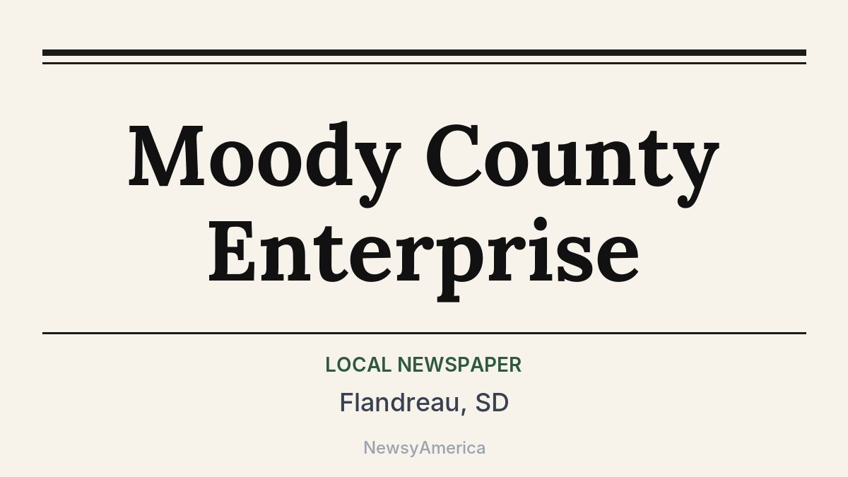 Moody County Enterprise – Flandreau, SD