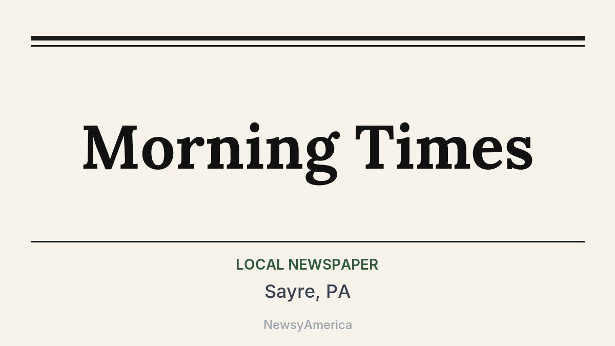 Morning Times – Sayre, PA