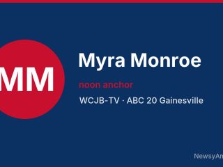 Myra Monroe, noon anchor, WCJB-TV