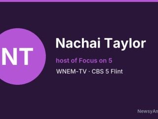 Nachai Taylor, host of Focus on 5, WNEM-TV