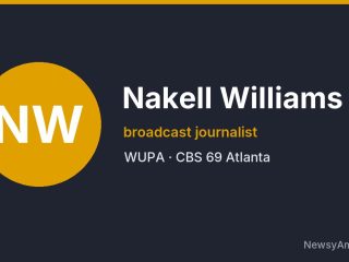 Nakell Williams, broadcast journalist, WUPA