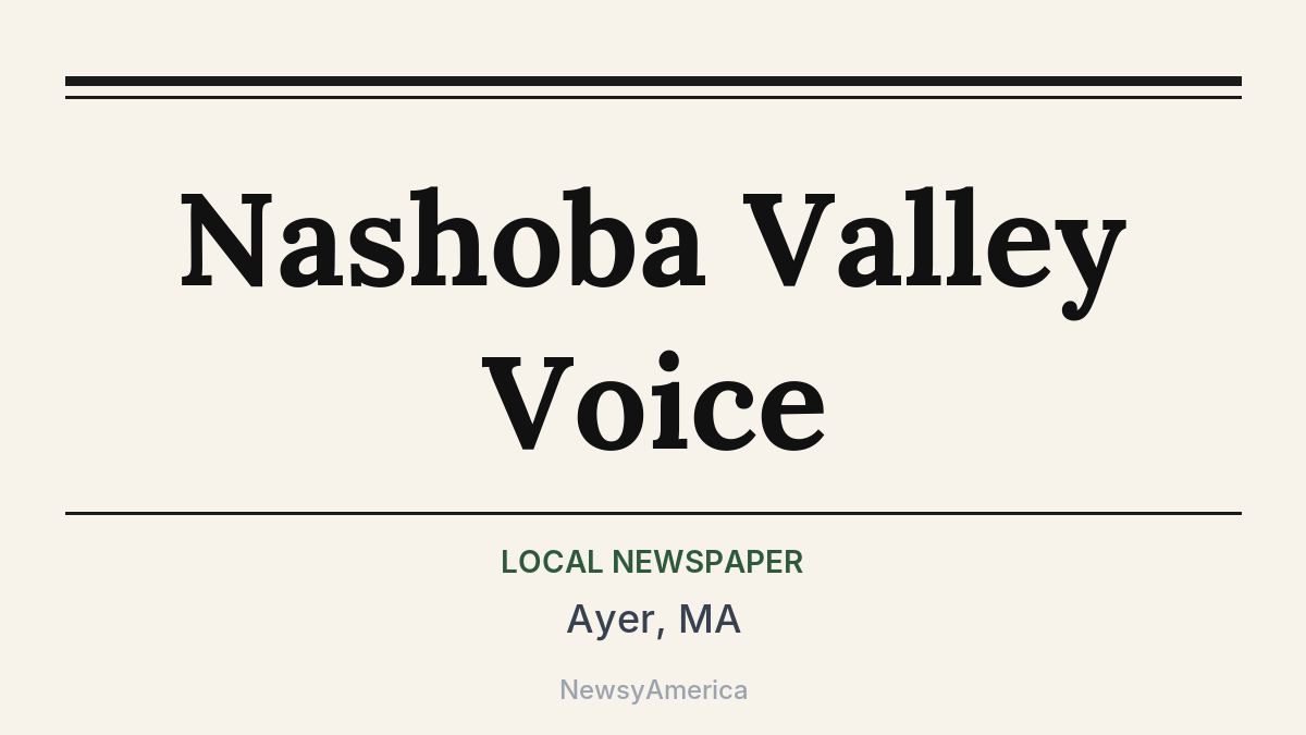 Nashoba Valley Voice – Ayer, MA