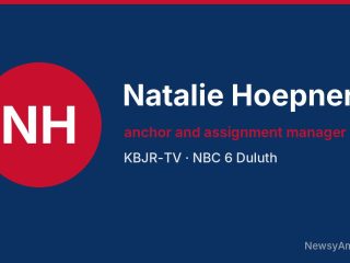 Natalie Hoepner, anchor and assignment manager, KBJR-TV