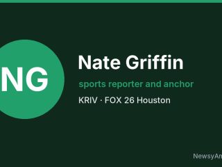 Nate Griffin, sports reporter and anchor, KRIV