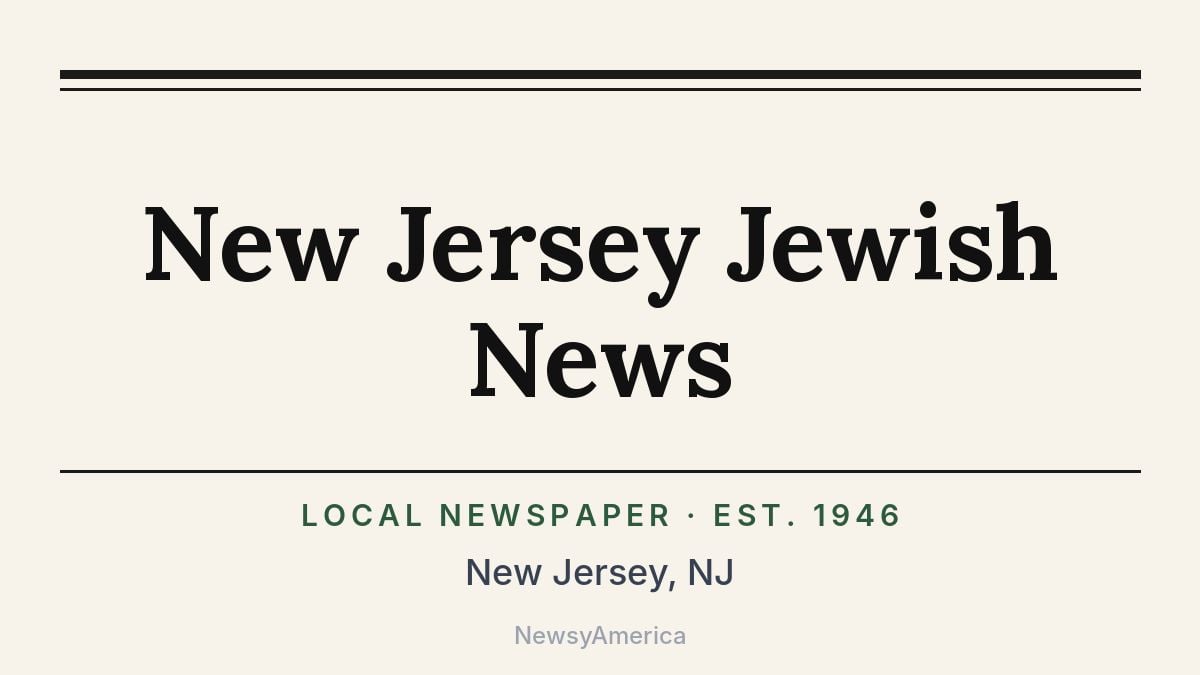 New Jersey Jewish News – New Jersey