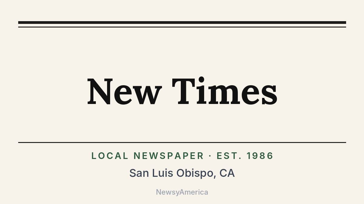 New Times – San Luis Obispo, CA