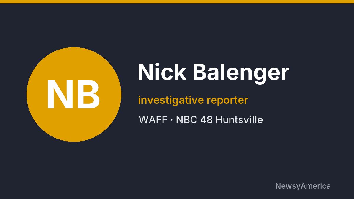 Nick Balenger – WAFF, Huntsville