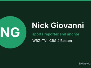 Nick Giovanni, sports reporter and anchor, WBZ-TV