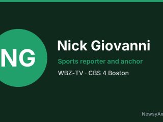 Nick Giovanni, Sports reporter and anchor, WBZ-TV