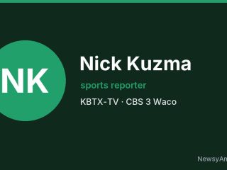 Nick Kuzma, sports reporter, KBTX-TV