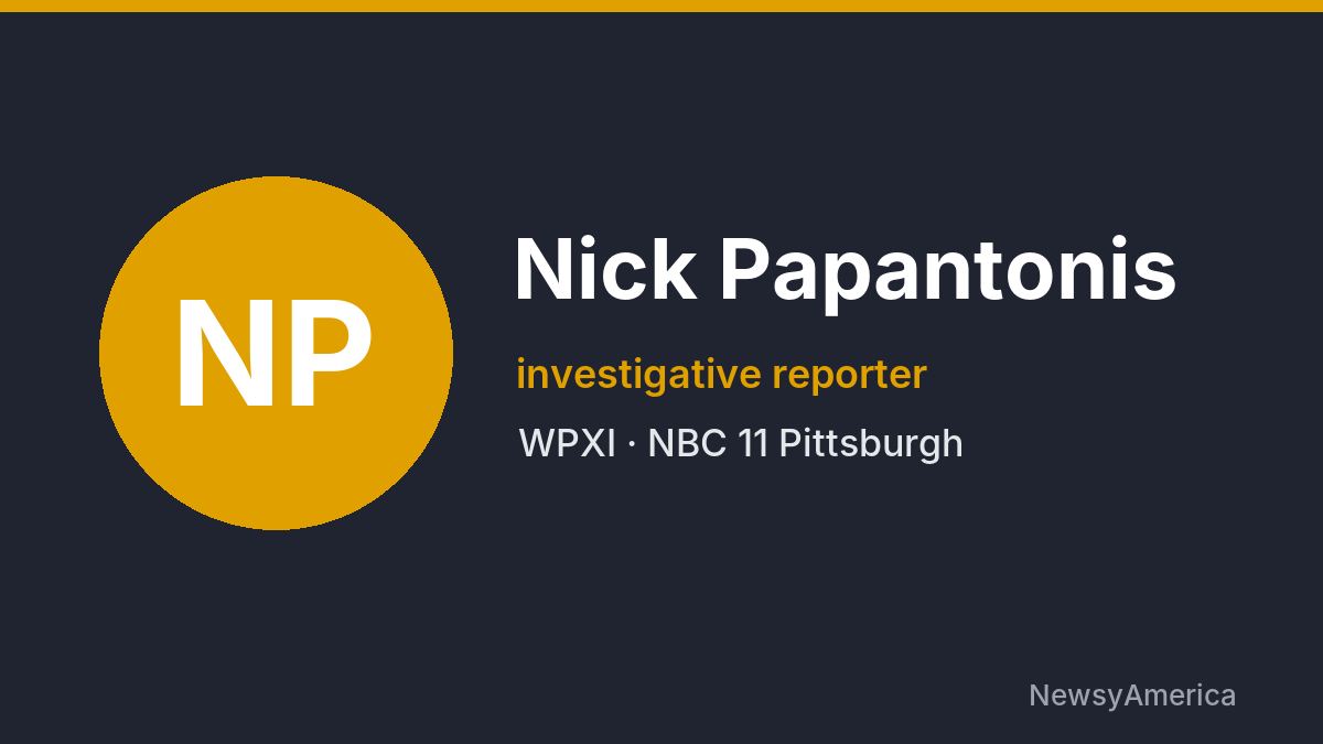 Nick Papantonis – WPXI, Pittsburgh