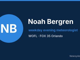 Noah Bergren, weekday evening meteorologist, WOFL