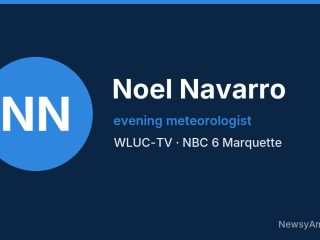 Noel Navarro, evening meteorologist, WLUC-TV