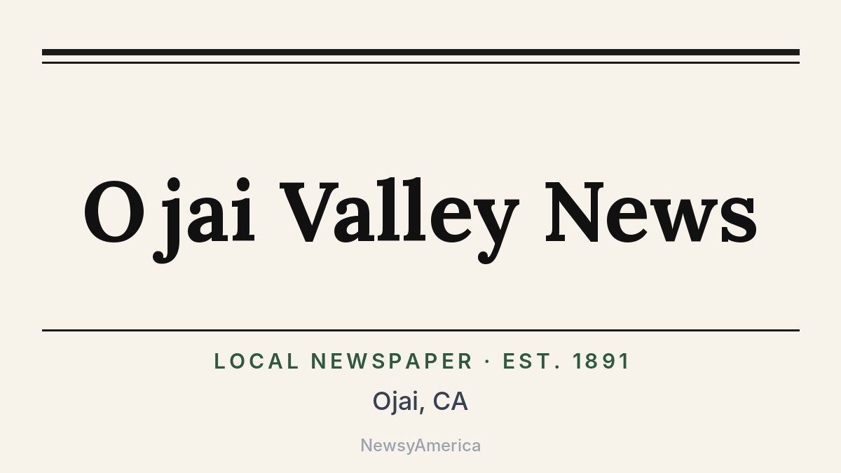 Ojai Valley News – California