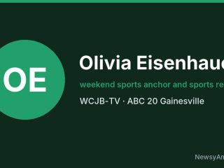Olivia Eisenhauer, weekend sports anchor and sports reporter, WCJB-TV