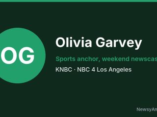 Olivia Garvey, Sports anchor, weekend newscasts, KNBC